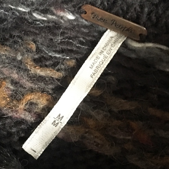 Free People Snow Bunny sweater cowl M fair isle - Picture 4 of 4